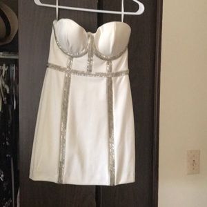 White Bebe party dress